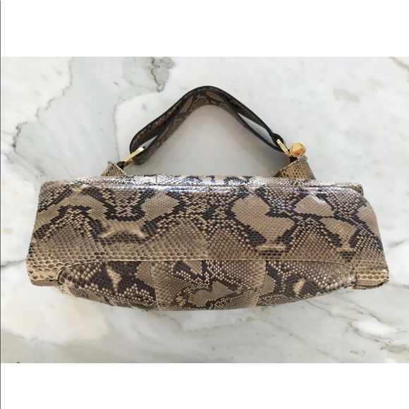 MICHAEL KORS PYTHON HOBO STYLE SHOULDER BAG GOLD HARDWARE NWOTS! - Picture 9 of 12